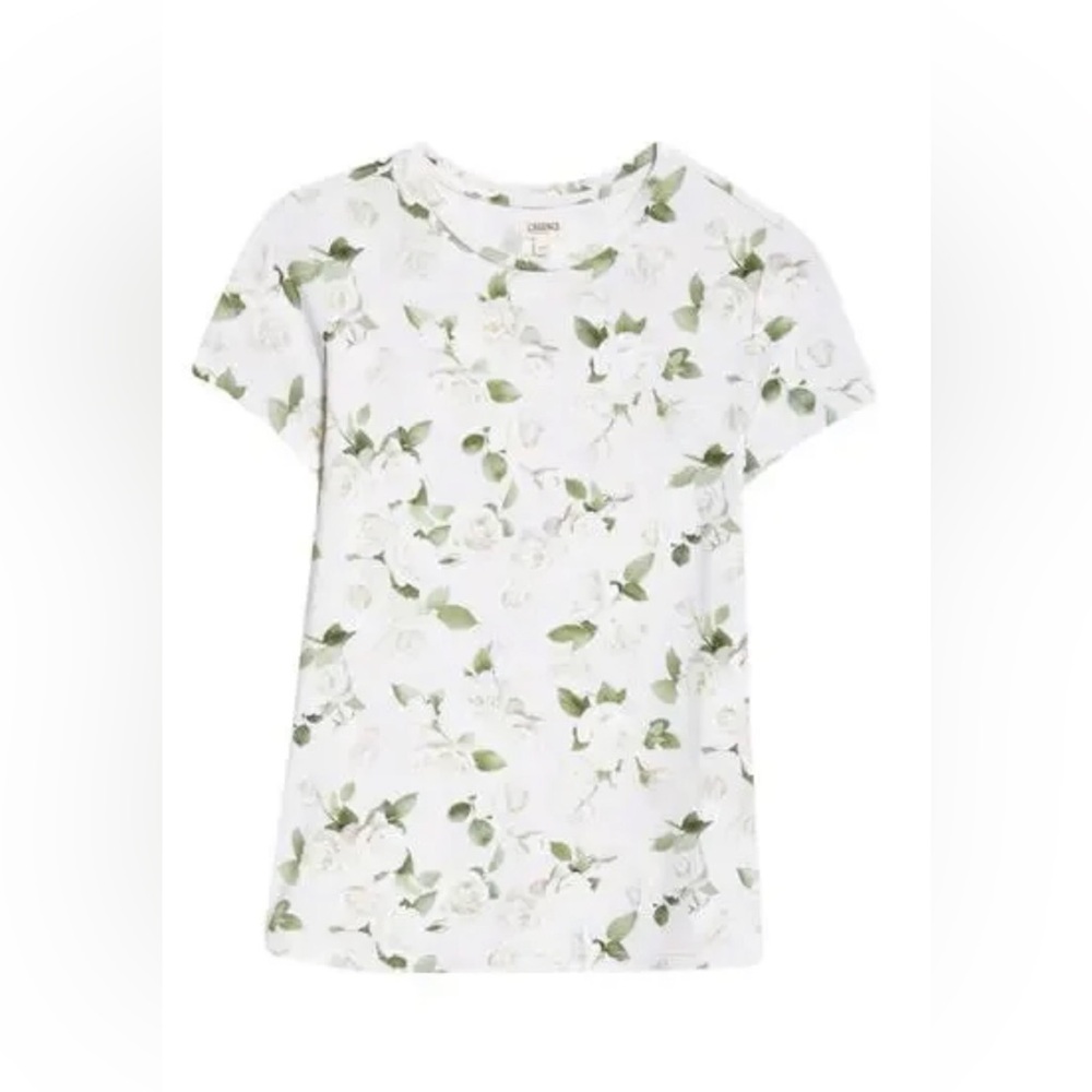 L'AGENCE Ressi Soft Floral Crewneck T-Shirt - Picture 3 of 6